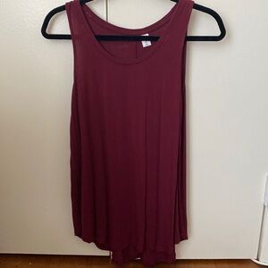 Old Navy Burgundy Swing Tank Top